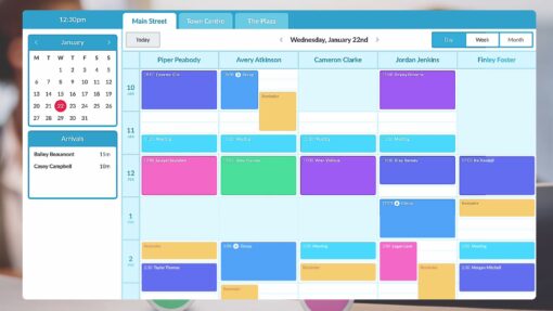Nookal calendar dashboard