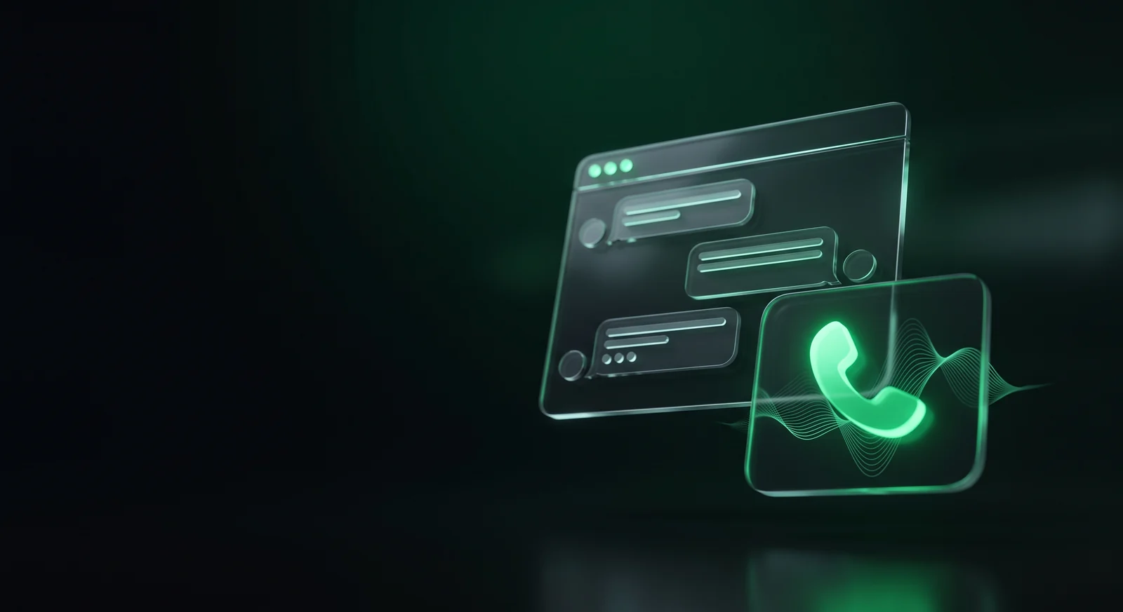 A 3CX live chat window on a website with a one-click button to switch the chat to a voice call